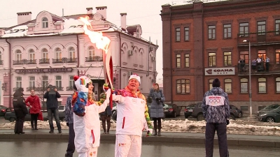 Эстафета Олимпийского огня в Казани